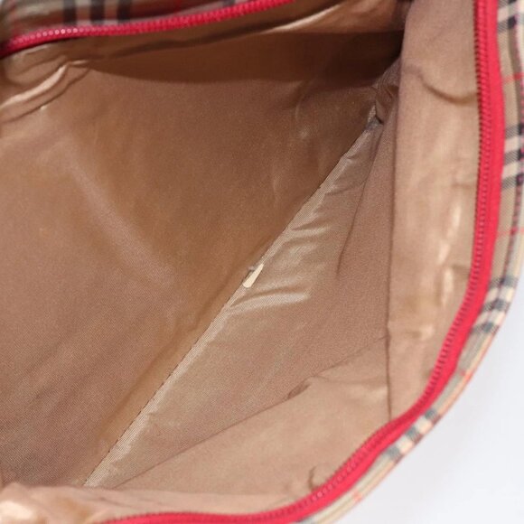 BURBERRY Nova Check Tote Bag Canvas Beige Gold Auth - Picture 13 of 16